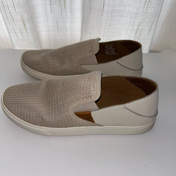 EUC Olukai Pehuea Women Size‎ 10  M Slip On Shoes Tapa 20271-2020 Drop In Heel - Picture 1 of 13